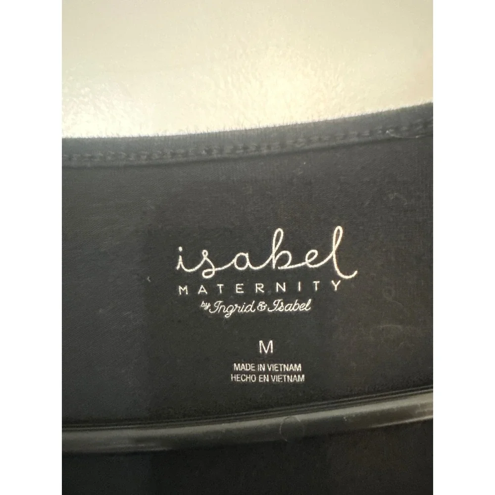 Isabel Maternity Ingrid & Isabel Black Ruched Bodycon Dress Short Sleeve Size M